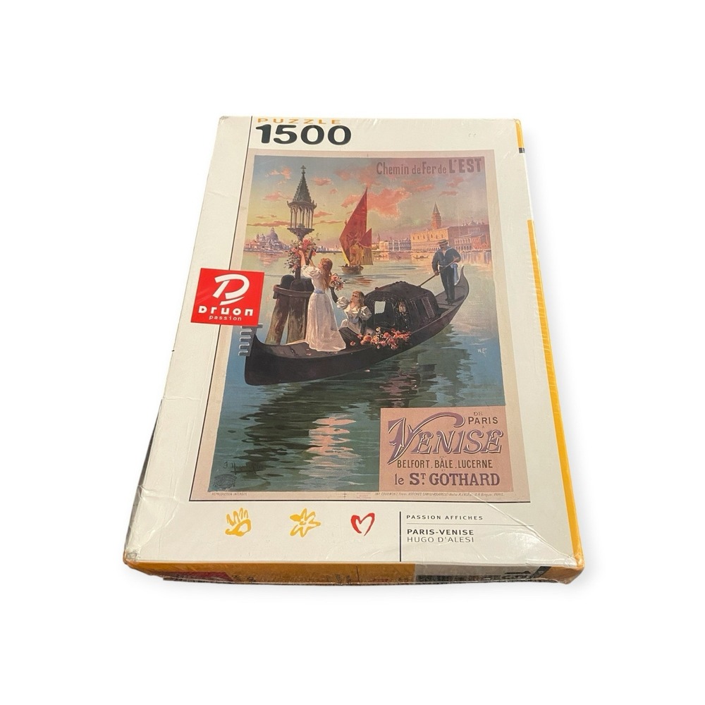 Druon Passion Affiches Paris-Venise Hugo D'Alesi 1500 Pc Puzzle Sealed